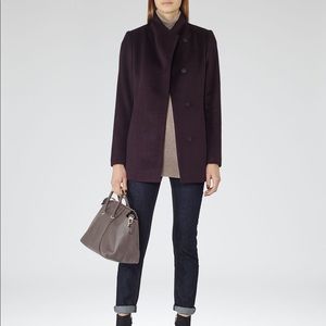 Reiss 100% wool berry jacket